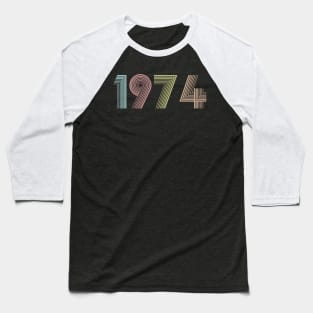 Vintage 1974 45th Birthday Gift idea Men Women Baseball T-Shirt